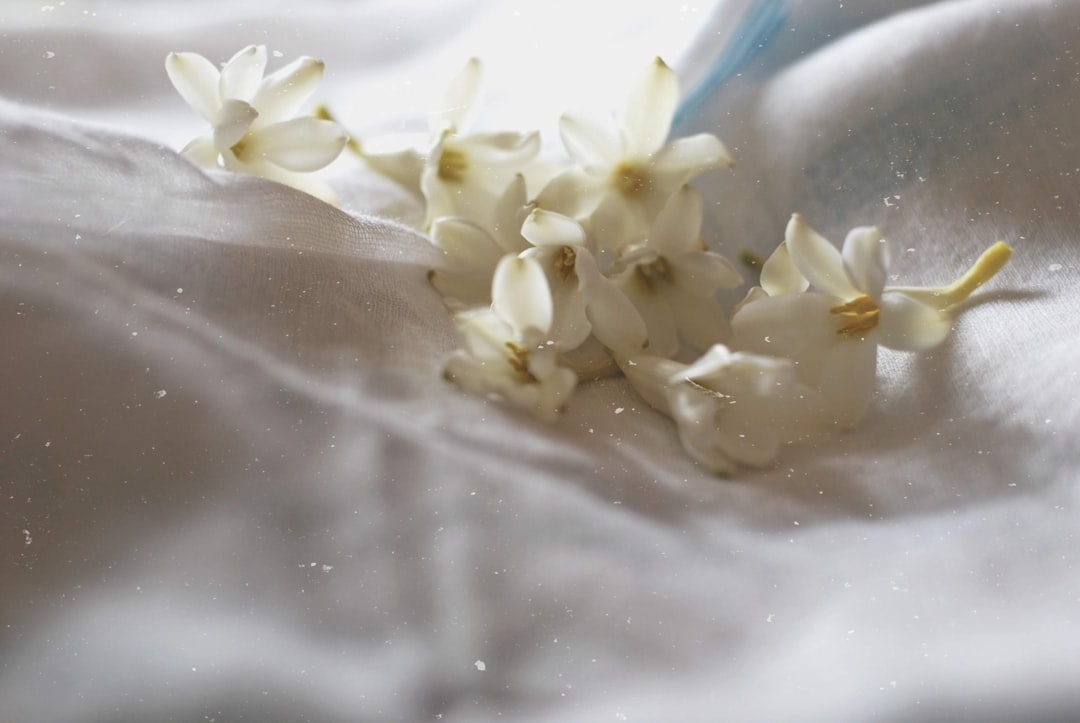 Flowers that won’t drop pollen on white tablecloths